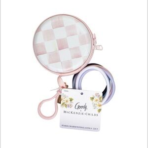 Goody x MacKenzie-Childs Pink Checkered Elastic Pouch